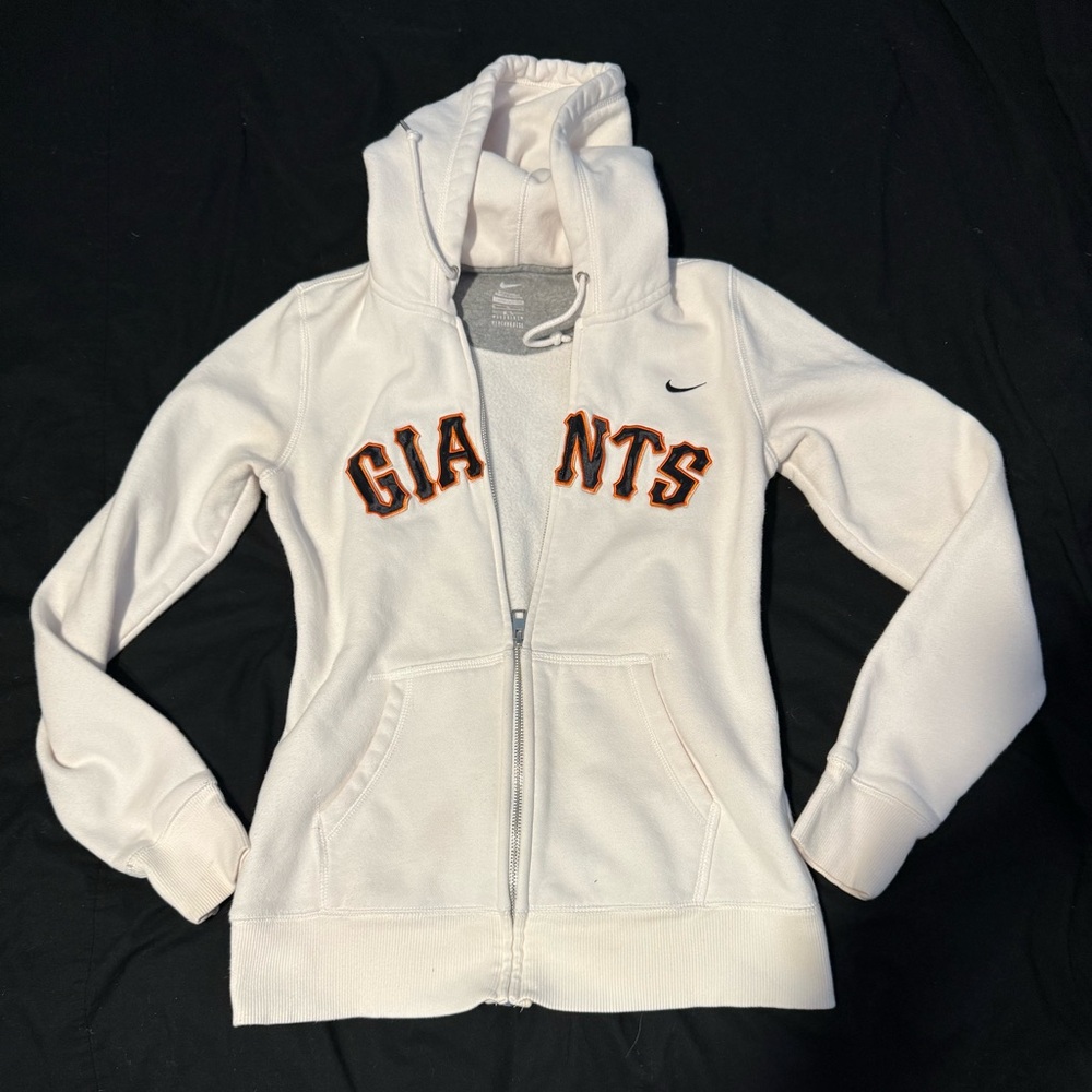 Nike White San Francisco Giants Zip-Up Hooded Jacket